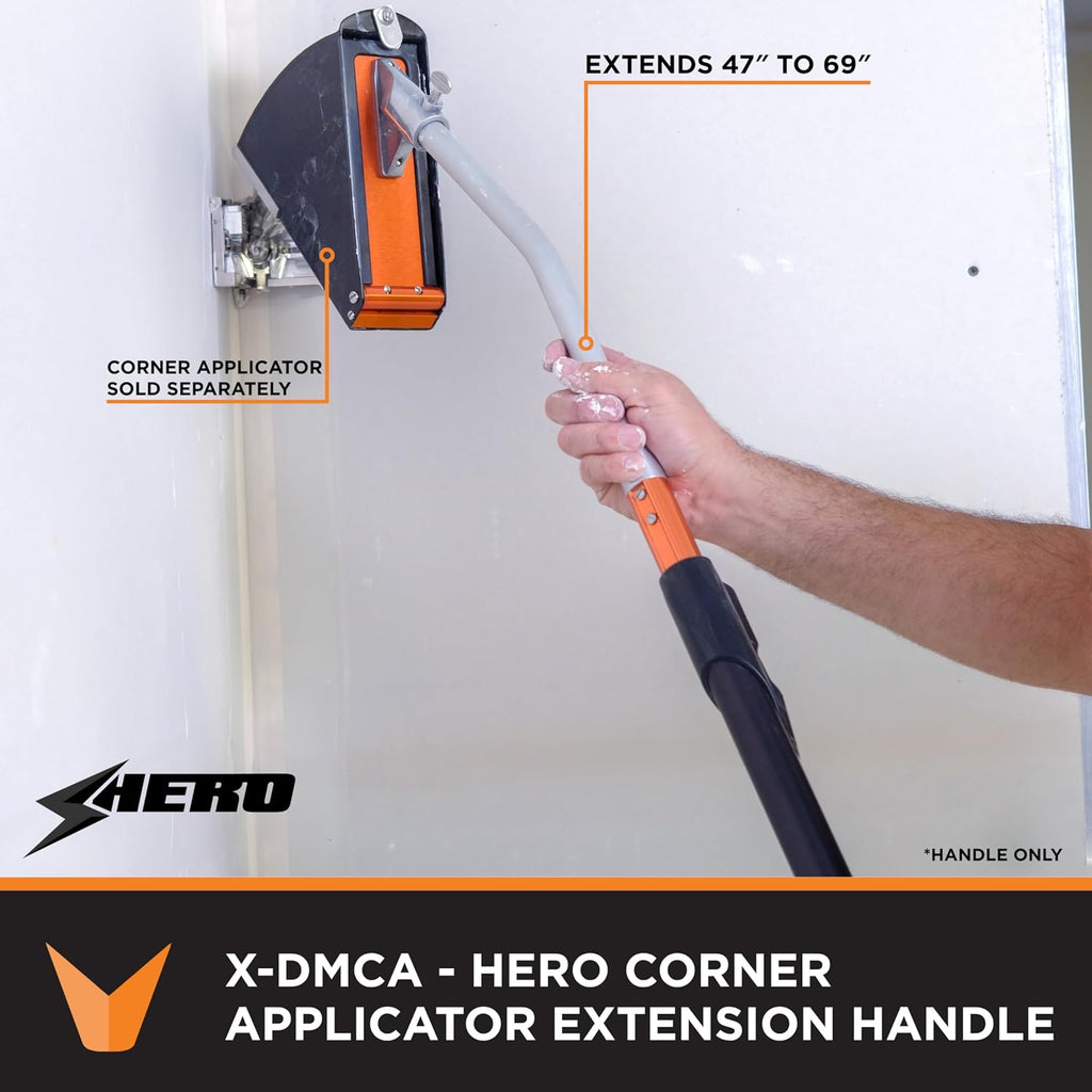 Hero Corner Applicator Extension Handle (3'-5') | Drywall Master – Adjustable Length for Precision Corner Finishing – Lightweight Durable – Chicago Family Owned
