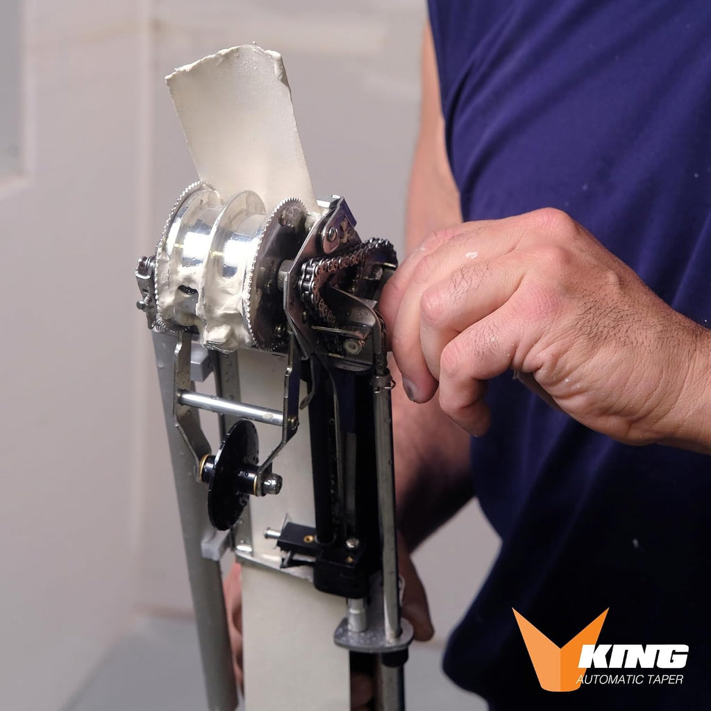 King Automatic Taper | Drywall Master – Precision Taping for Flats & Butt Joints – Easy Clean Stainless Steel Drywall Master Tool – Chicago Family Owned
