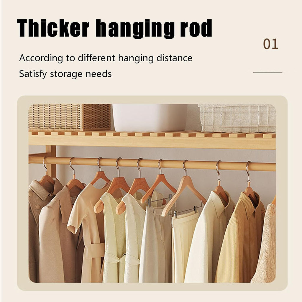 Clothing Rack, coat rack with Wheels Rolling Clothes Rack with Storage Coat Rack Stand Modern Garment Rack for Bedroom Boutiques Heavy Duty Coat Hanger Rack, Glod