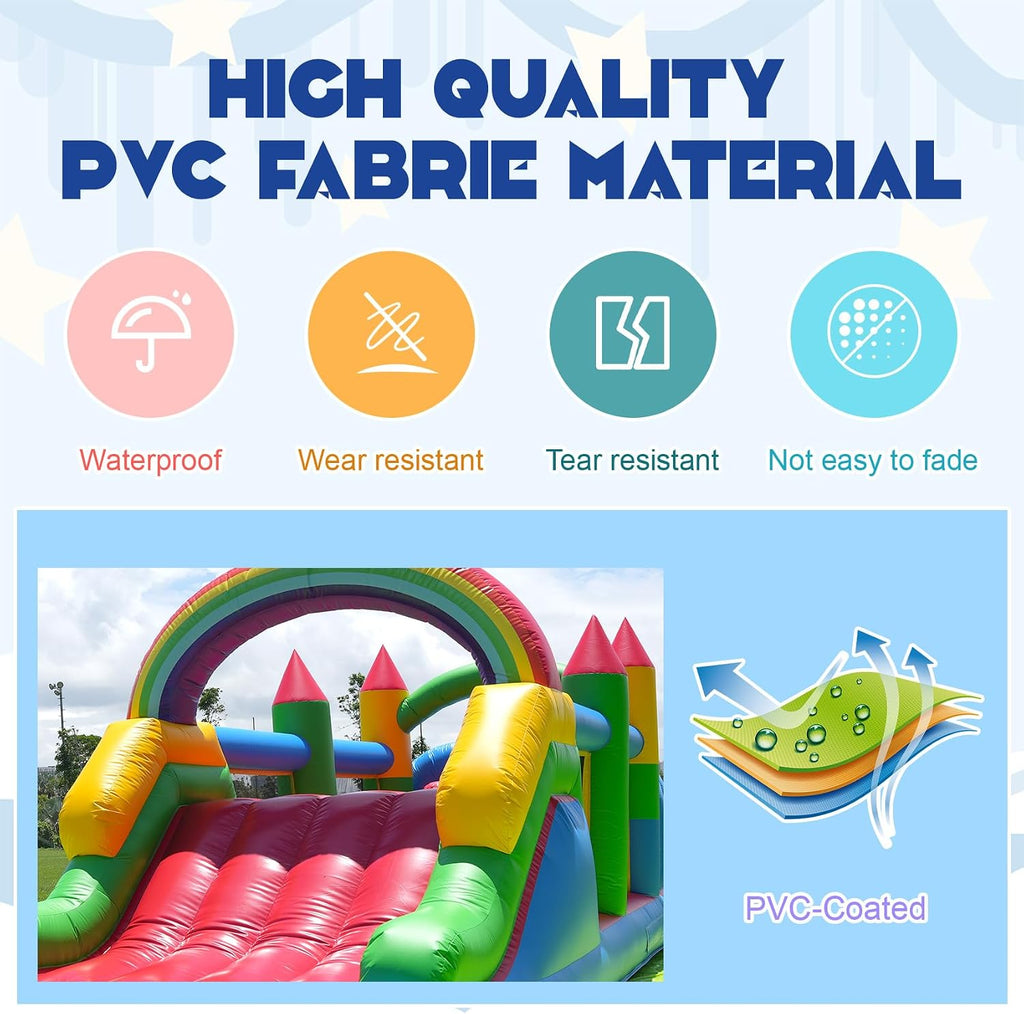 25FT Commercial Grade Bounce House Combo, Heavy Duty PVC Inflatable Bouncer with Crawl Tunnel & Obstacle Course, Large Jumping Castle for Backyard, Birthday Party, School Event, Kids Ages 3-12
