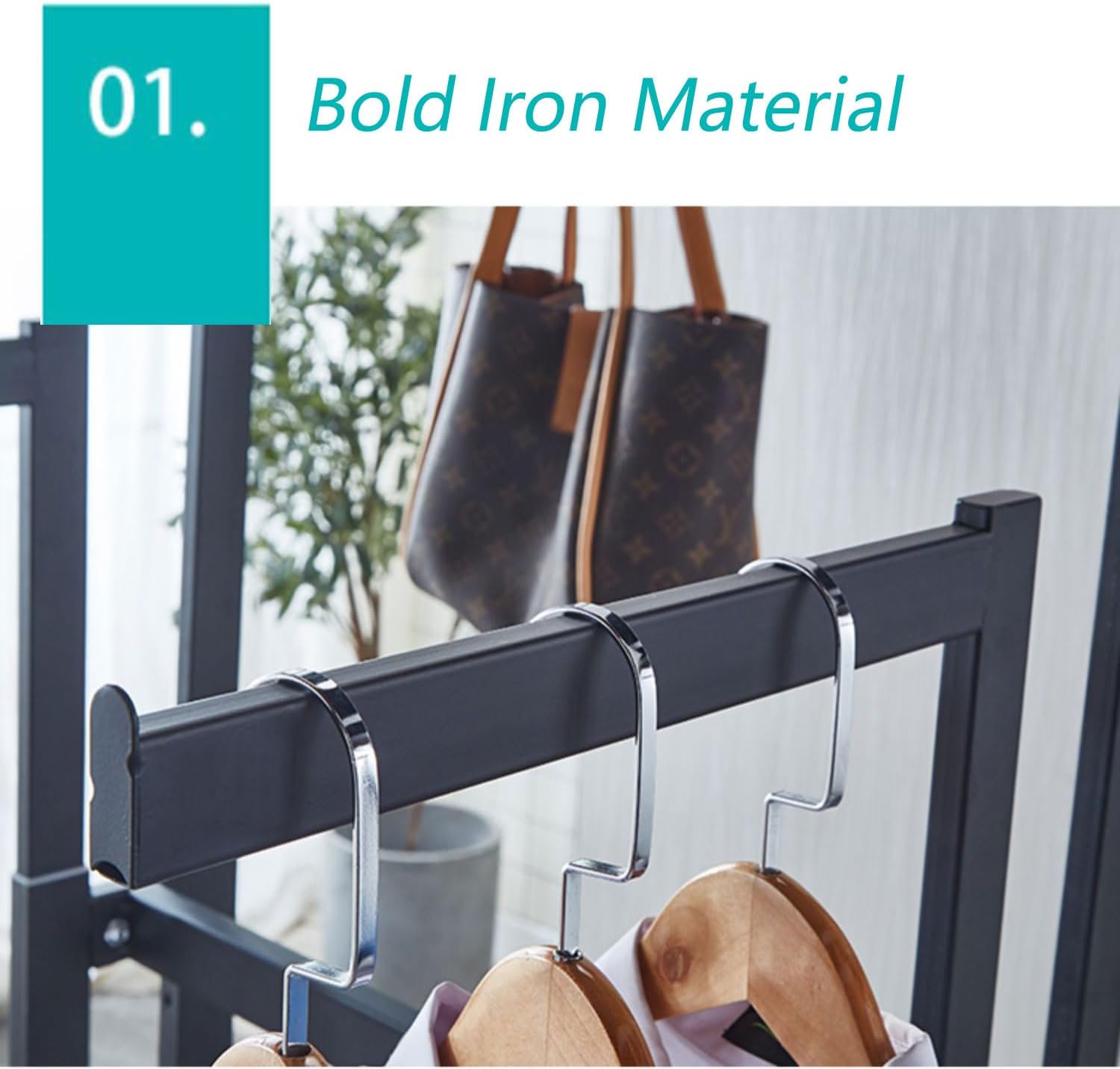 Black 6 Arms Heavy Duty Garment Rack, Floor Standing Metal Retail Display Stand, Rack For Hanging Clothes, Shirt Garment Pipe Rack
