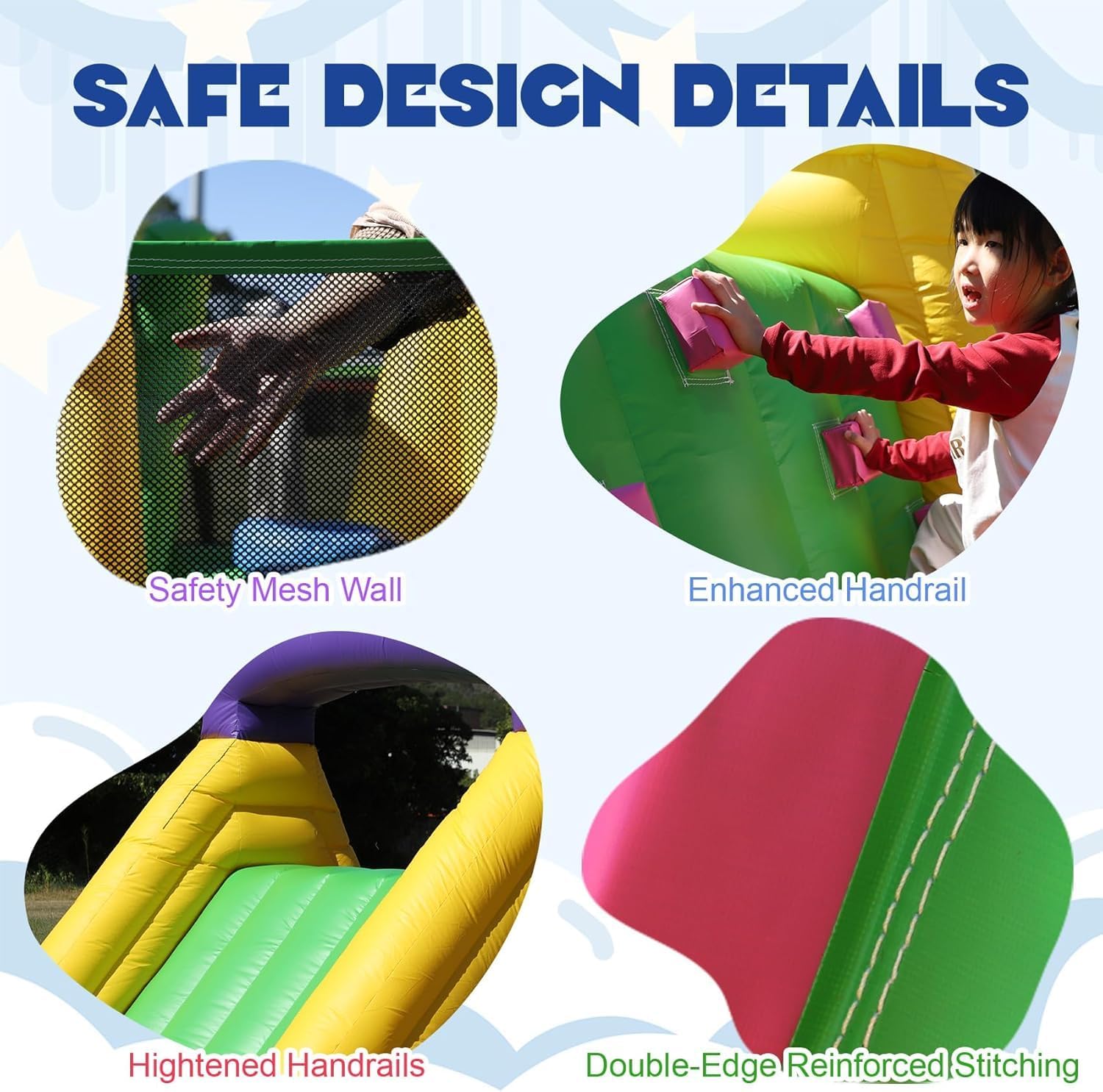 22FT Commercial Inflatable Bounce House Obstacle Course - Heavy Duty PVC Bouncer with Large Slide, Crawl Tunnel & Wet/Dry Pool for Backyard, Birthday Party, Outdoor Games for Kids Ages 3-12
