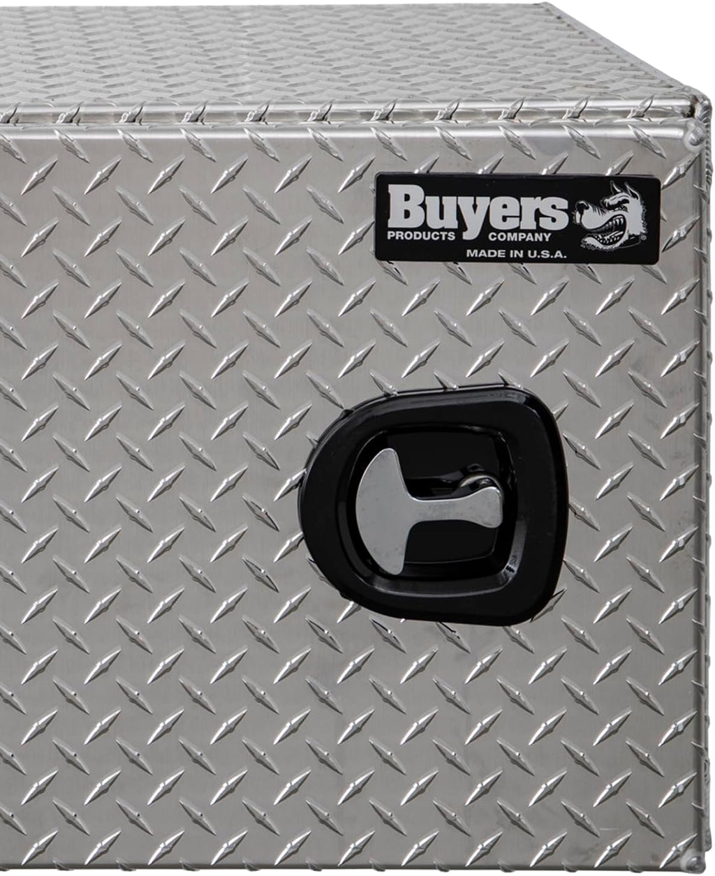 Buyers Products 1705203 Underbody Truck Tool Box with Barn Doors, 18x18x30 Inch, Diamond Tread Aluminum, Made in USA, Compression Latch, Weather Resistant, Toolbox for Flatbeds, Trailers & Work Trucks