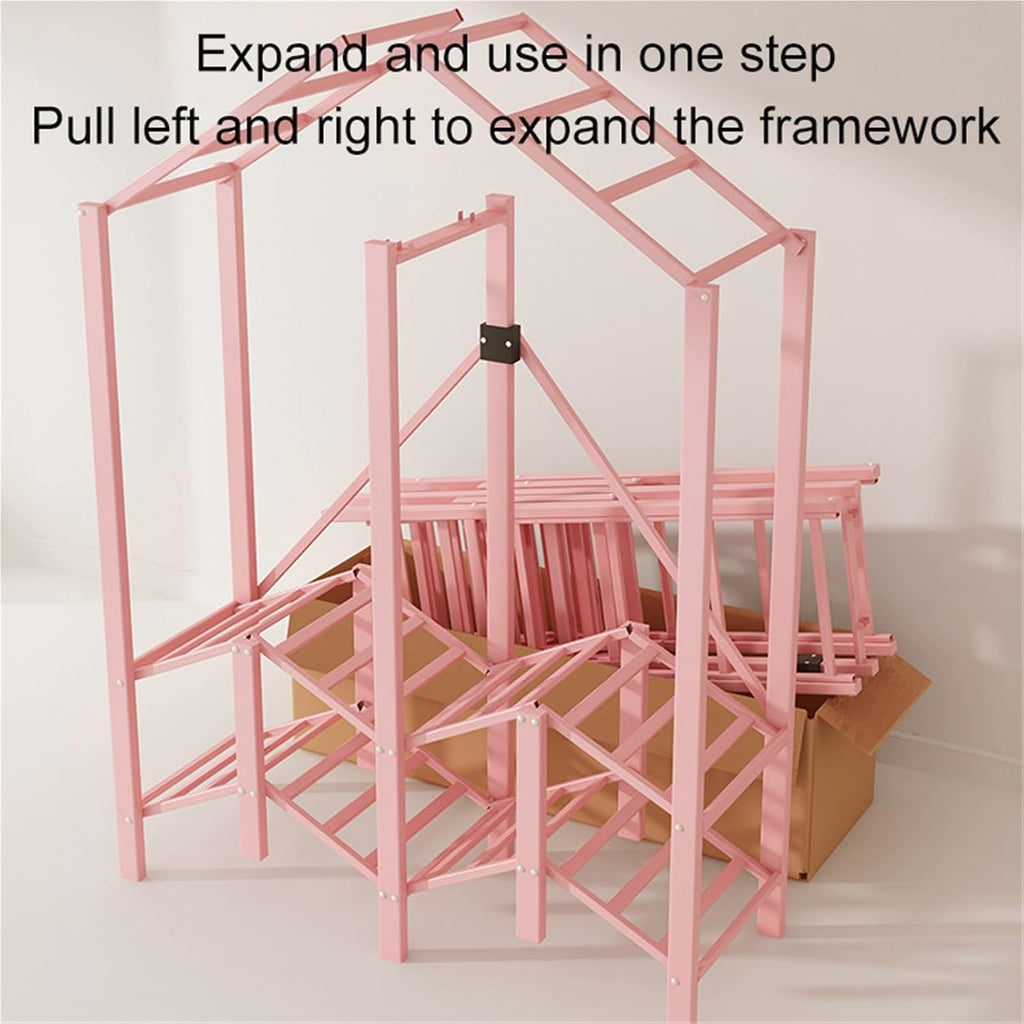 Heavy Duty Covered Clothes Rack Portable Closet Rack,Clothes Rack With Cover,Clothing Racks For Hanging,Max Load 800LBS,Metal Clothing Rack,for Storage And Organizer(75CM)
