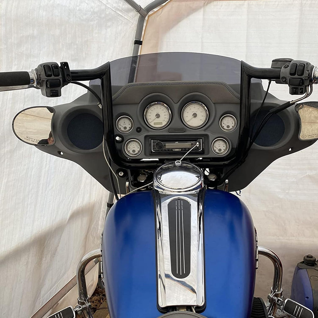 14' Rise Ape Hanger Handlebar 1.25' Fat 1' Clamp Handle bar Motorcycle Miter Meathook Bars Replacement for Harley Touring Model 1986-2023 Street Glide Electra Glide Classic Ultra Limited