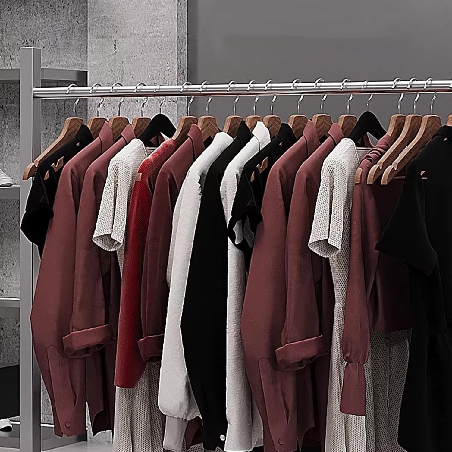 Garment Rack Heavy Duty Clothing Rack Load 350 LBS, Hanging Clothes Organizer For Display And Storage, Commercial Clothes Rail For Retail Store, Silver Stainless Steel Coat Rack Fo(Size:120X40X150CM)