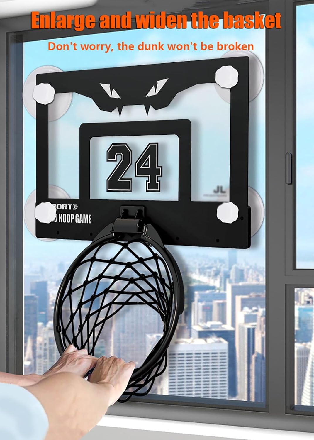 Indoor Basketball Hoop, Mini Basketball Hoop for Door and Wall of Bedroom and Office, Kids Basketball Hoop and Stand, Gift for Kids Teens and Adult,Yellow
