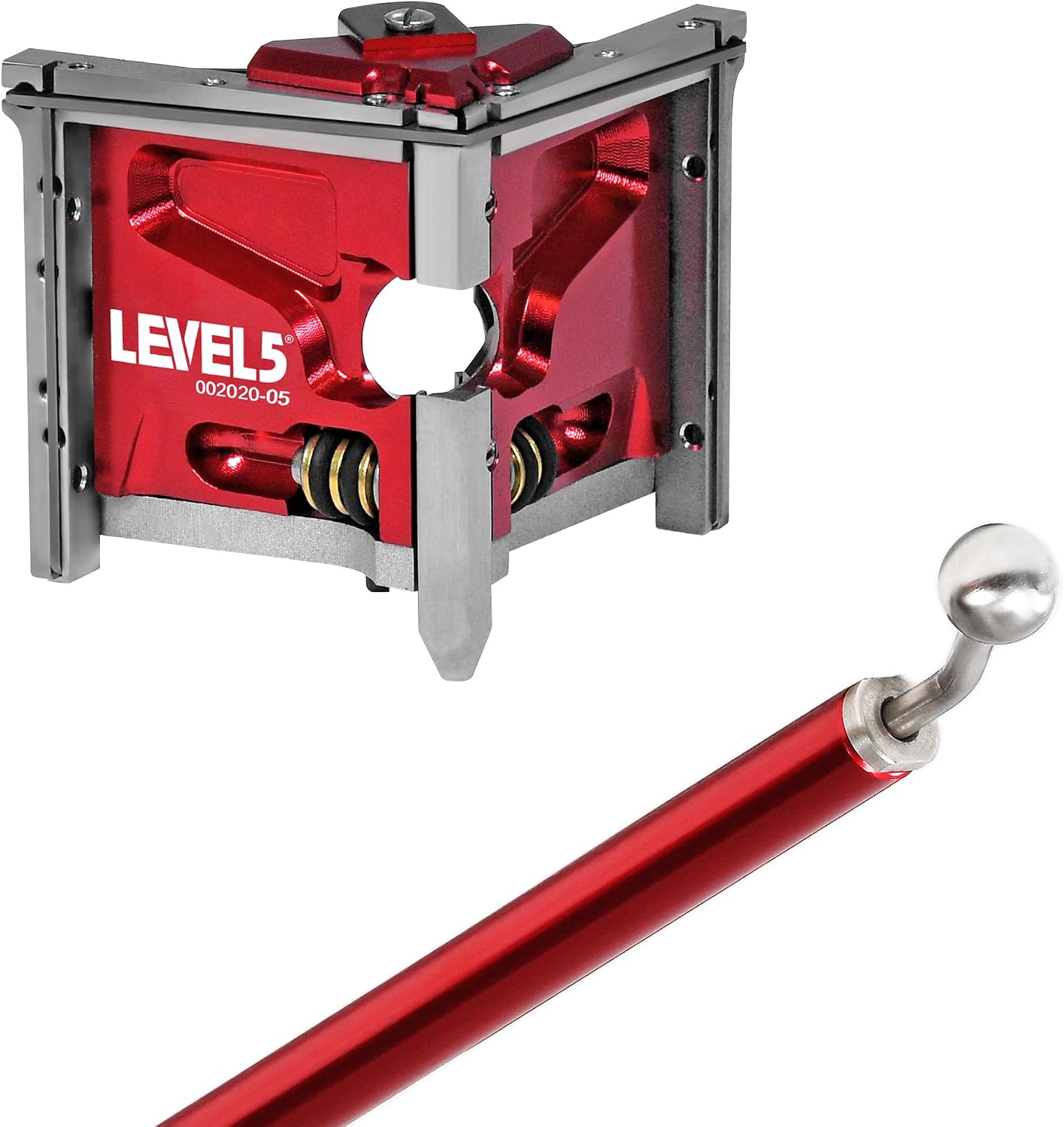 2.5-Inch Corner Finisher + Handle - LEVEL5 | Pro-Grade | Aluminum Finishing Tools | Drywall Sheetrock Mud Wallboard Plasterboard | 4-532