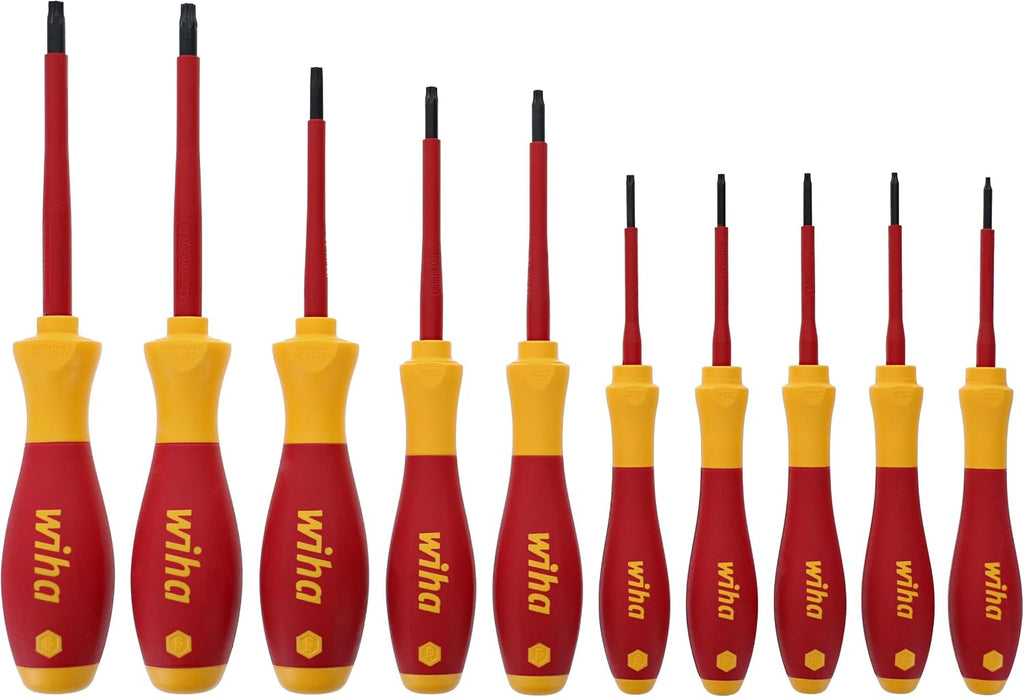 Titan 68100 19-Piece 3/8-Inch Drive VDE Insulated Socket Set and Wiha 32592 Torx Screwdriver Set With SoftFinish Handle, 10 Piece