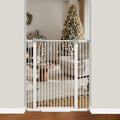 41' Extra Tall Baby Gate for Doorways and Stairs No Drill, Adjustable 29.9-40.9'' Auto Close Dog Gate Indoor, Pressure Mounted Walk Through Swing Wide Pet Gate, Tall Cat Gate with Expansion Kit, White