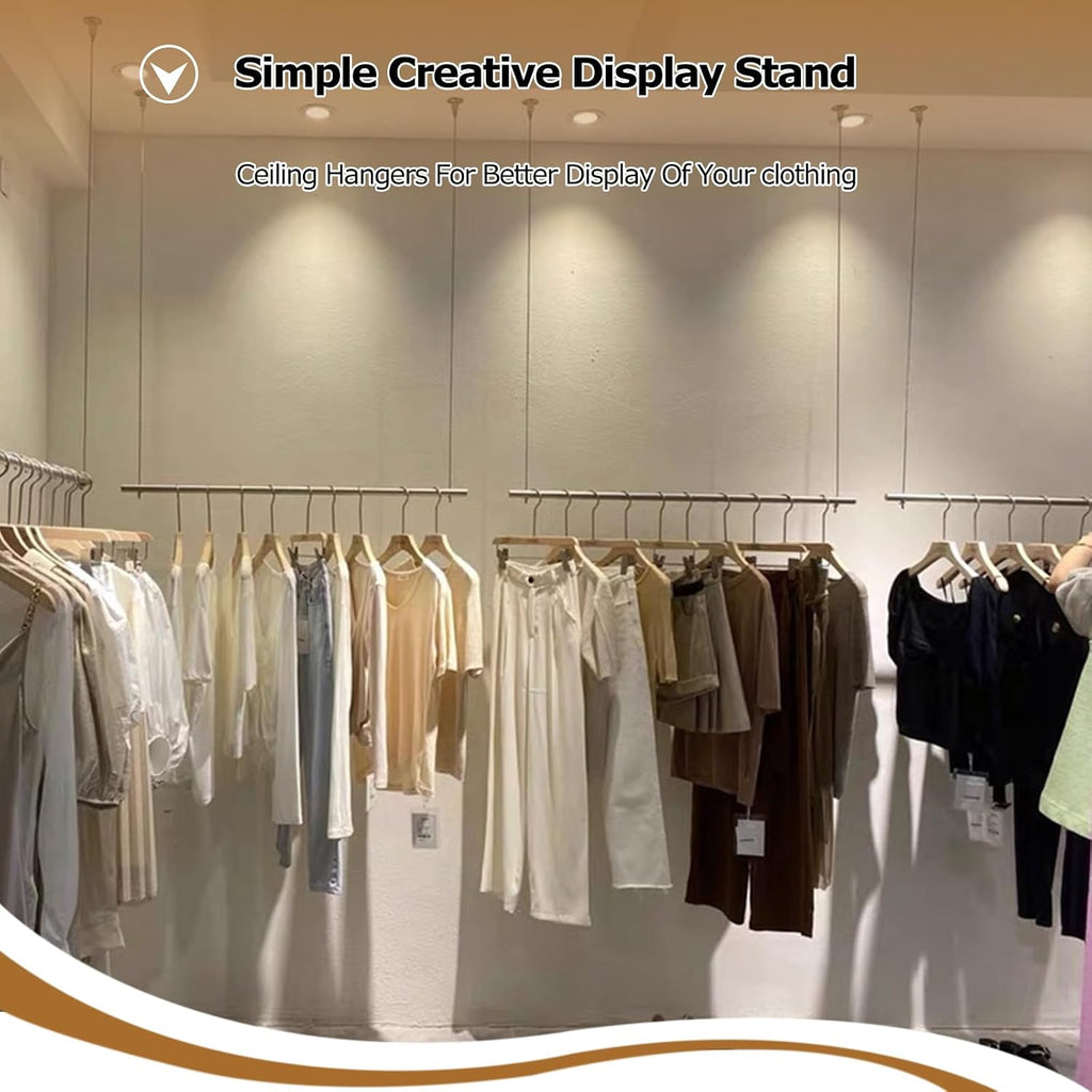 Wall Mounted Clothes Rail Adjustable 0-200cm Coat Rack,Bearing Weight 75kg Space-Saving Clothes Rail,Industrial Pipe Clothes Bar Rack,Hanging Garment Rack f(1pcs-100cm