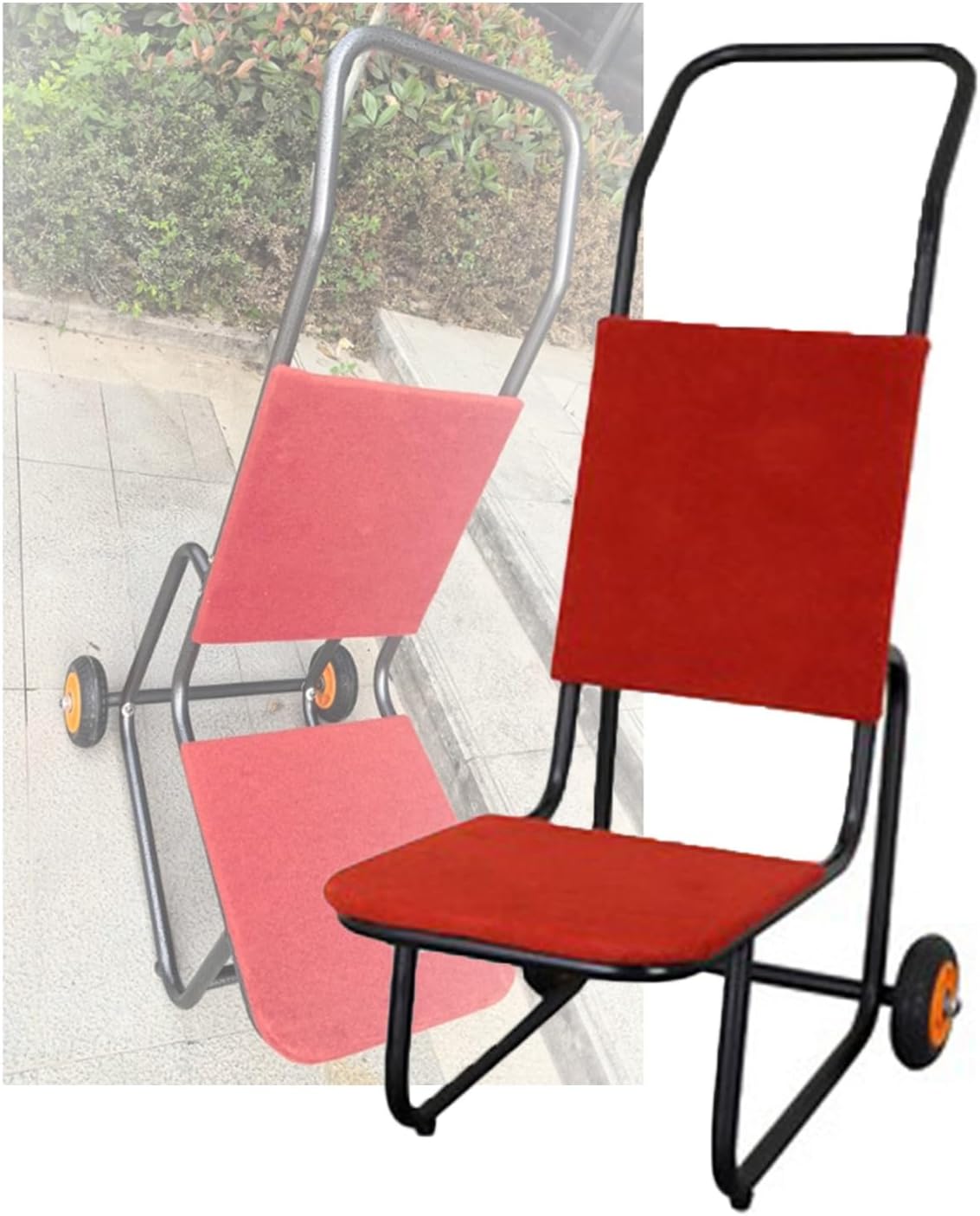 Heavy Duty Stacking Chair Dolly - Durable Push Cart for Effortless Transport of Chairs at Parties, Banquets, Events & Gatherings - Perfect for Event Planners & Caterers