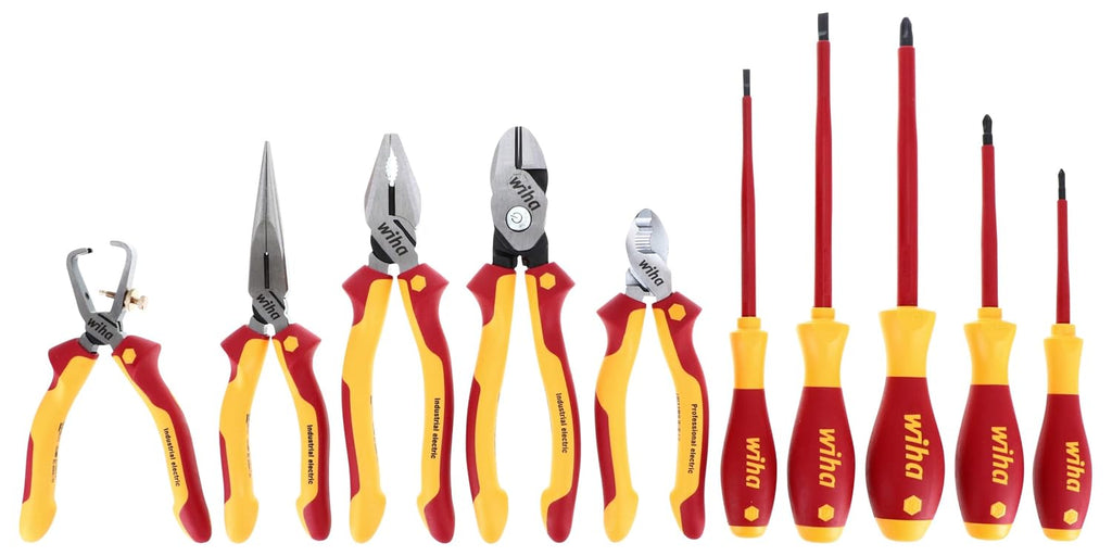 Wiha 32891 Insulated Pliers and Screwdriver Set, 1000 Volt, 10 Piece