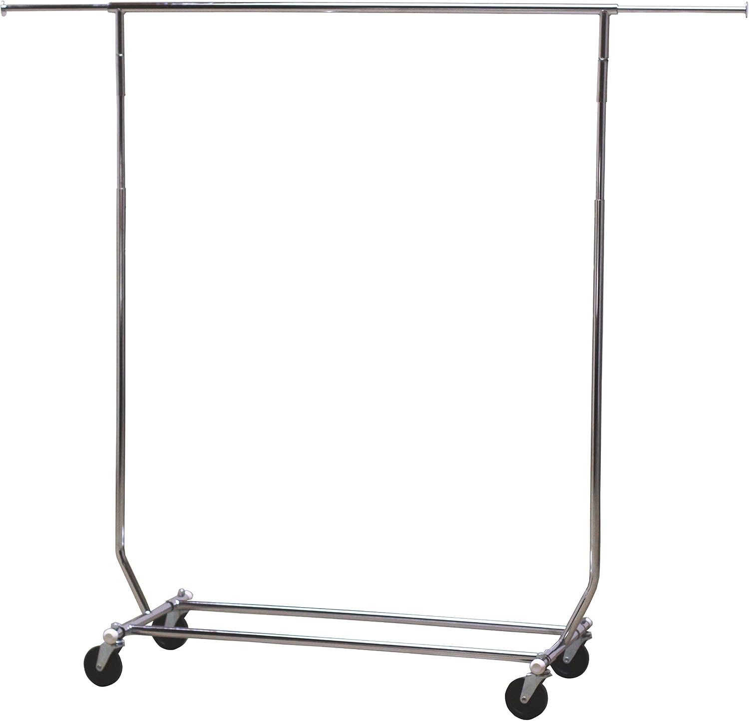 DecoBros Supreme Commercial Grade Clothing Garment Rack, Chrome