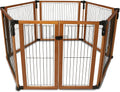 Cardinal Gates Pet Gate - Dog Playpen Indoor - Pet/Puppy Exercise Pen Great for Containment - 5 Fixed Panels and One 2-Part Panel with a Latch - Highly Configurable - USA Based