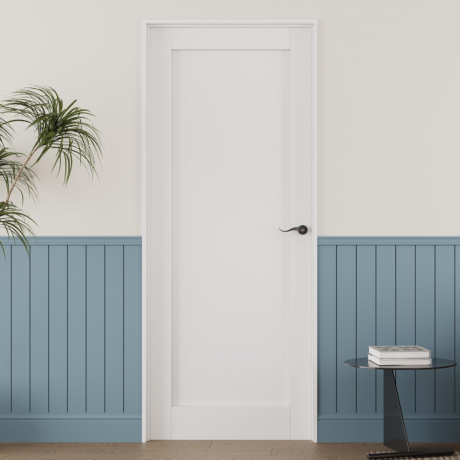 30'' x 80'' French Interior Door for French/Pocket Doors, Solid Core Interior Door for Bedroom/Closet/Pantry, w/o Hardware Kit, Prehung Jamb or Borehole, White
