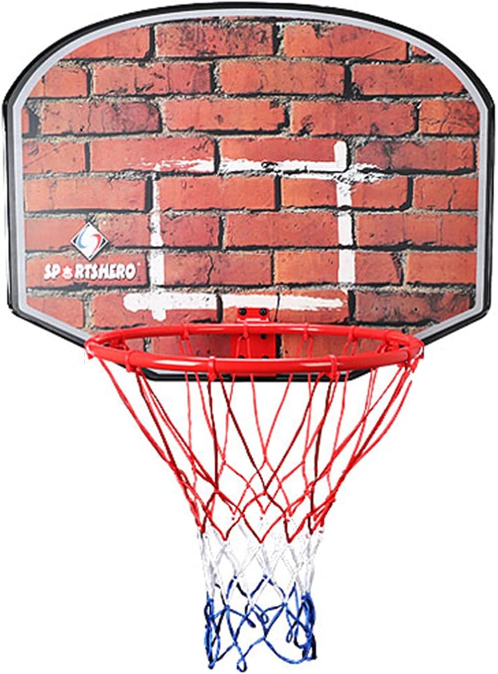 Basketball Rim Adult Youth Basketball Hoop, Outdoor Wall-Mounted Recreational Basketball Board, No Need to Punch Holes for Installation, 80x60 Cm (Color : Package 1)