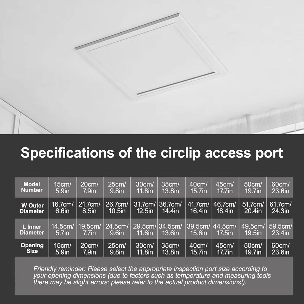Roof Access Hatch, Access Doors, Plastic Access Panel, Concealed Touch Latches, for Wall/Ceiling, for Versatile Emergency Access Gate(50cm/19.7in)