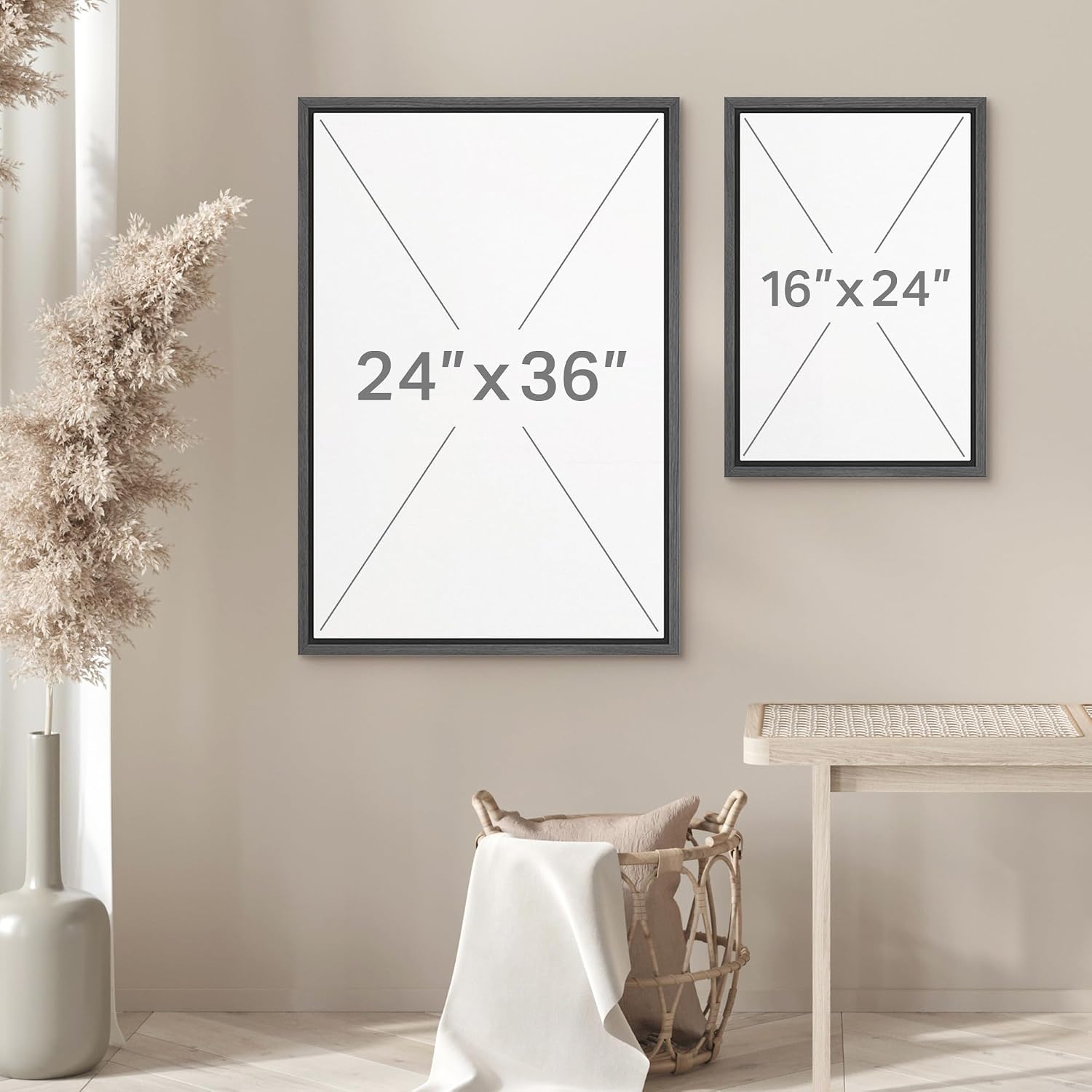 wall26 Framed Canvas Print Wall Art Set Vintage Butterfly Collection Botanical Illustrations Modern Art Decorative Floral Botanical Minimal for Bedroom - 24'x36'x3 Black
