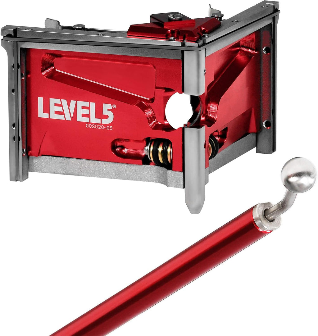 3.5-Inch Drywall Corner Finisher + Handle - LEVEL5 | Pro-Grade | Metal Finishing Tools | Sheetrock Mud Wallboard Plasterboard | 4-534
