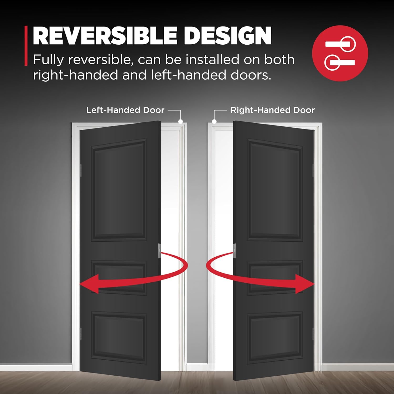 Kwikset Brentford Front Door Handle No Lock, Entry Handleset Exterior with Sedona Interior Reversible Lever, Non-Locking, Matte Black, Deadbolt Not Included