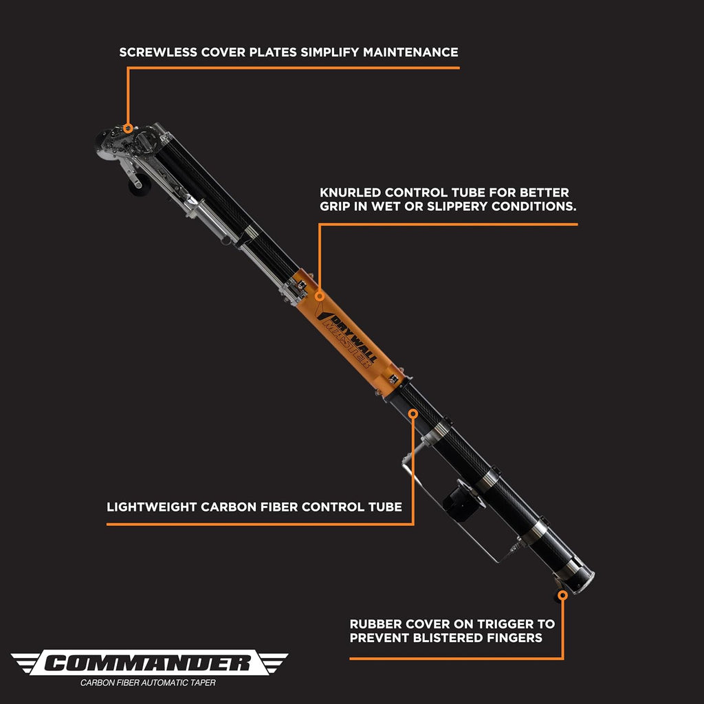 Commander Carbon Fiber Automatic Taper | Drywall Master – Lightweight Durable Drywall Master Tool for Professional Drywall Finishing – Chicago Family Owned