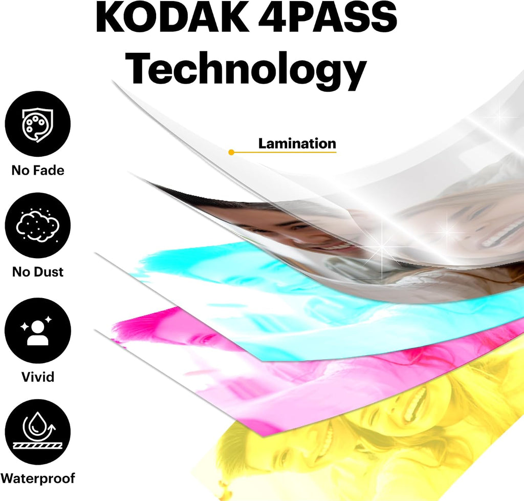 KODAK Dock Era 4x6'' Desktop Photo Printer, 50 Sheets, Docking & Bluetooth Smartphone Printer for iPhone & Android, Instant Color Prints, 4PASS Dye Sublimation