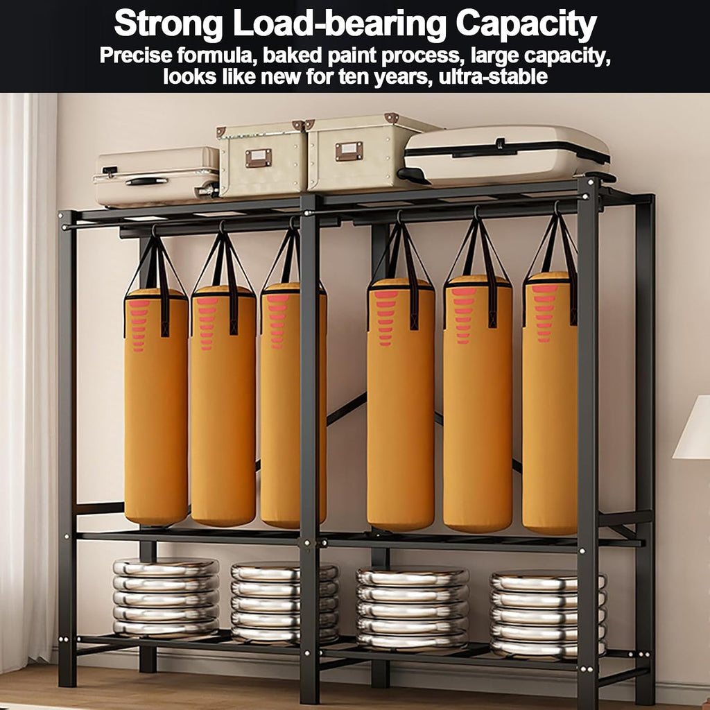 Foldable Clothe Rack With Cover, Garment Coat Storage Rack, Metal Clothing Organizer, Foldable Clothes Rack For Hanging Clothes, One-Piece Folding Base For Bedroom(Yellow,130cm/51.2inch)