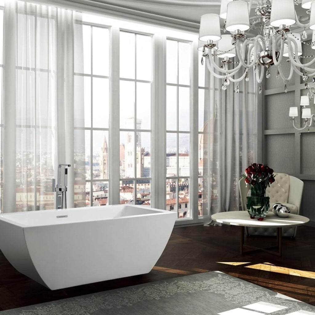 BA6825 Livorno 59 inch Freestanding Bathtub in Glossy White