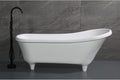 HomeStock 67' Clawfoot Bathtub - Solid Surface Resin Freestanding Tub - White