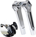 8 inch Tall Motorcycle Handlebar Risers 1 inch Clamp Round with Instrument Gauge Cutout, Handle Bar Riser Extension for Harley Sportster, Dyna, M8 Softail Street Bob Lowrider ST 2018-2022(Chrome)