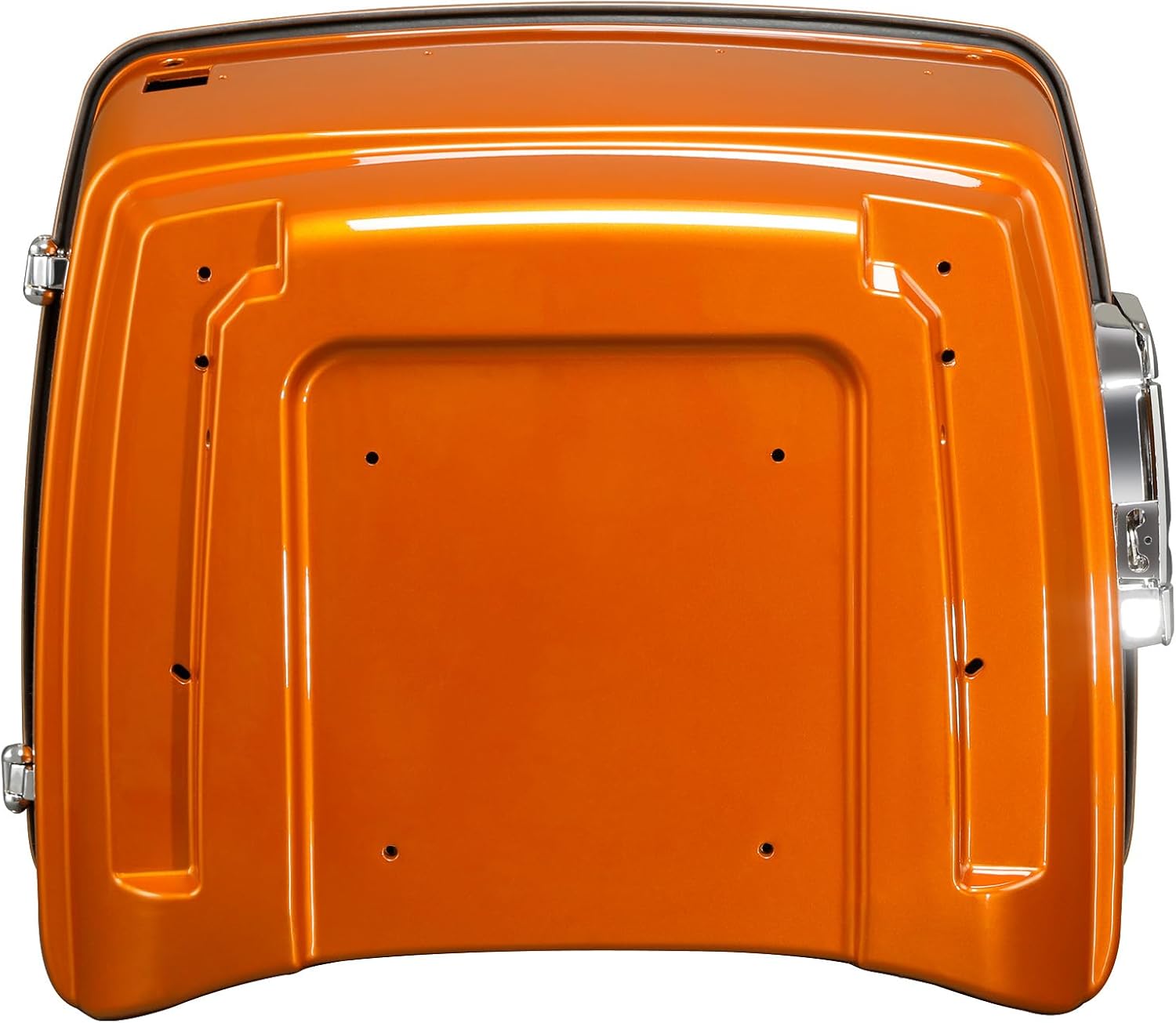 TCMT 13.7' King Motorcycle Trunk Box W/Latch Key Fit For Harley 2014-2025 Touring CVO Road King Road Glide Street Glide Electra Glide Ultra Limited Scorched Orange/Black Denim