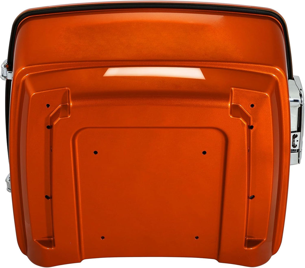 TCMT King Motorcycle Trunk Box Fit for Harley Touring 2014-2025 CVO Road King Road Glide Street Glide Electra Glide Ultra Limited Scorched Orange/Black Denim Pack