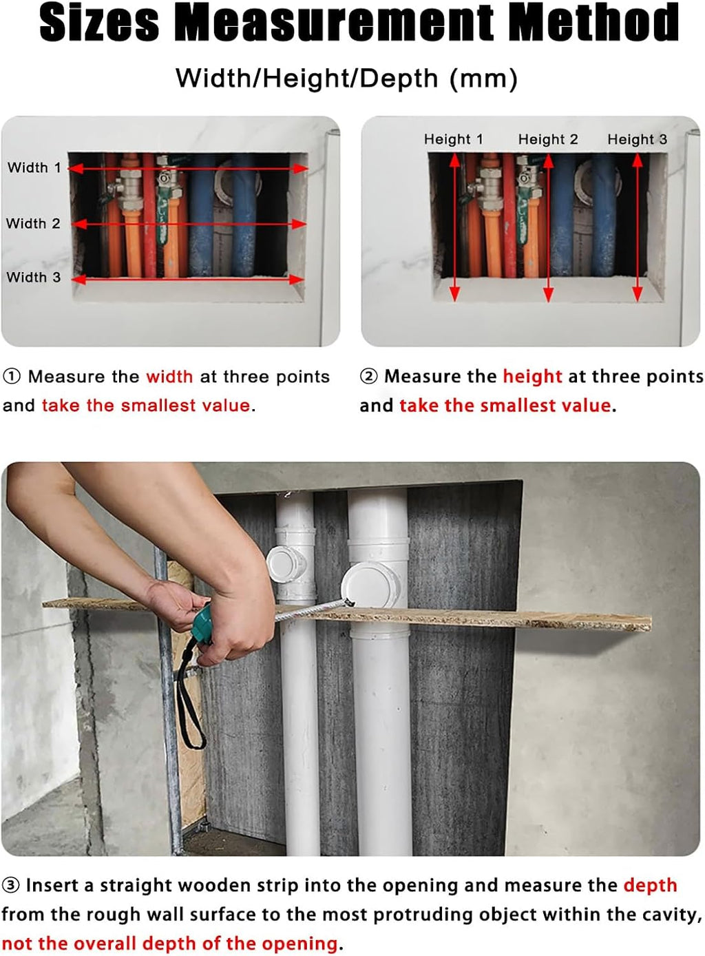 Heavy-Duty Galvanised Steel Access Door, Customisable Concealed Service Gate for Bathroom Tiles, for Hiding Pipes, Cables, and Fire Hydrants(6x6in/160x160mm)