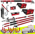 Full Taping/Finishing Set, High Capacity Boxes + Ext. Handles - LEVEL5 | Auto Taper, 7'/10' MEGA Boxes, 3' Angle Head, MiniShot, Corner Roller, Ext. Handles, Pump, Gooseneck | 4-671