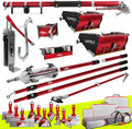 Full Taping & Finishing Set - LEVEL5 | Pro-Grade | 10/12' Mega Flat Boxes,MiniShot, 42' Box Handle, Compound Pump + Filler | Sheetrock Gyprock Wall Board | 4-666