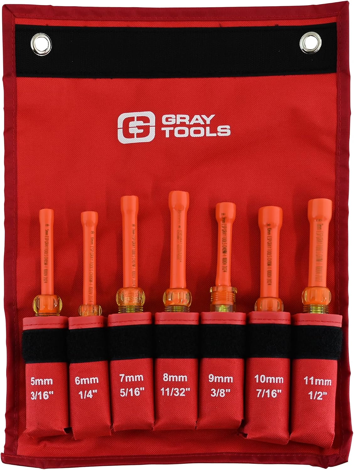 Insulated 7 Piece Metric Nut Driver Set, Made in USA