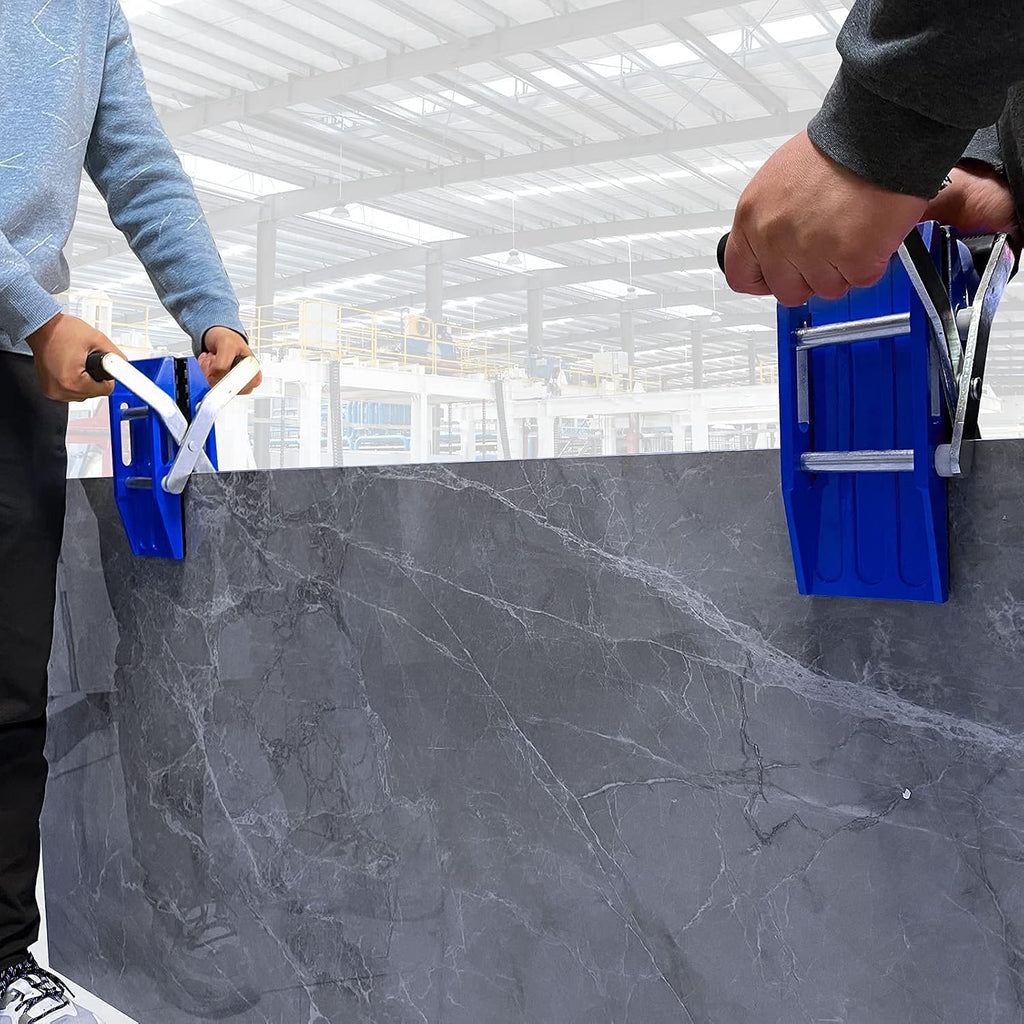 HighTop 2PCS Stone Granite Carrying Clamps Handed Panel Carriers Heavy Duty Clamps for Granite and Marble Panels Countertop Glass Slabs Metal Sheet Plywood (3-45mm) 660lbs