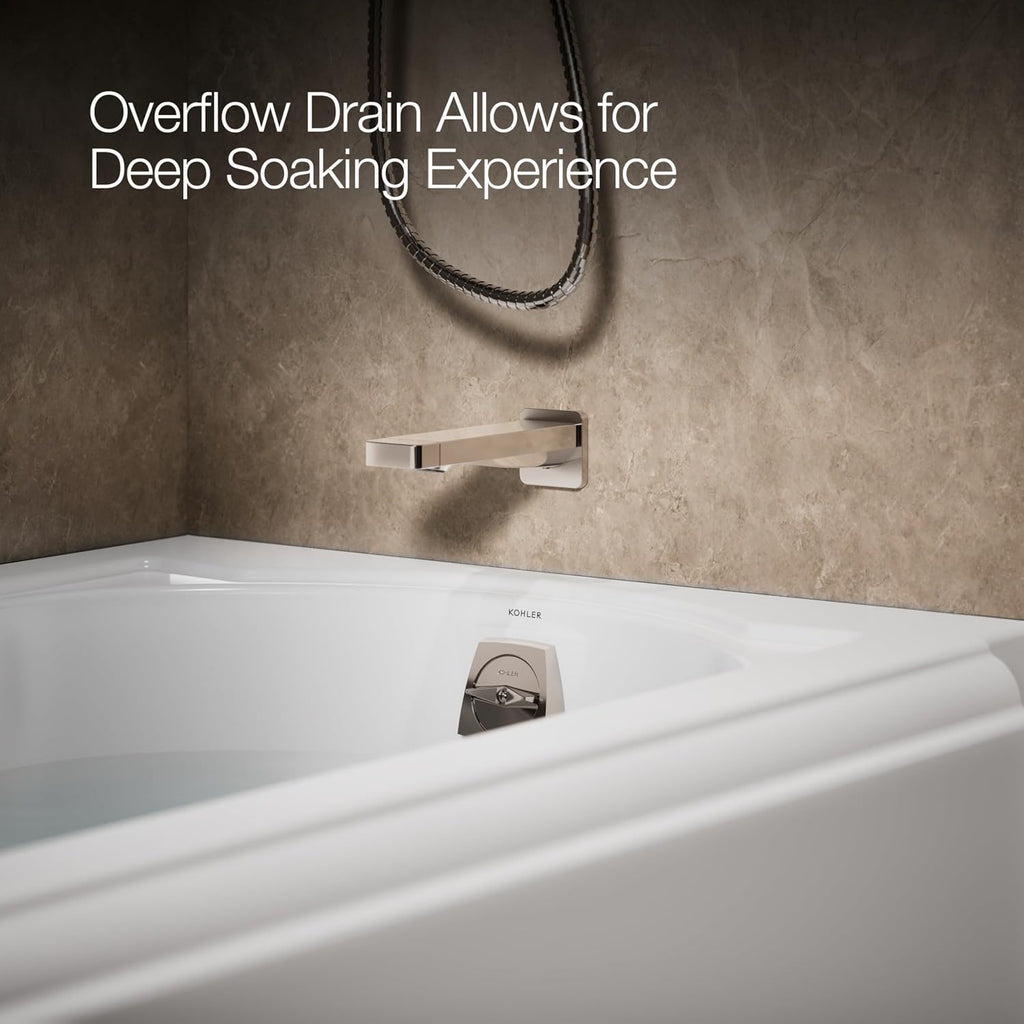 KOHLER Memoirs® 60' x 32' alcove bath with right-hand drain