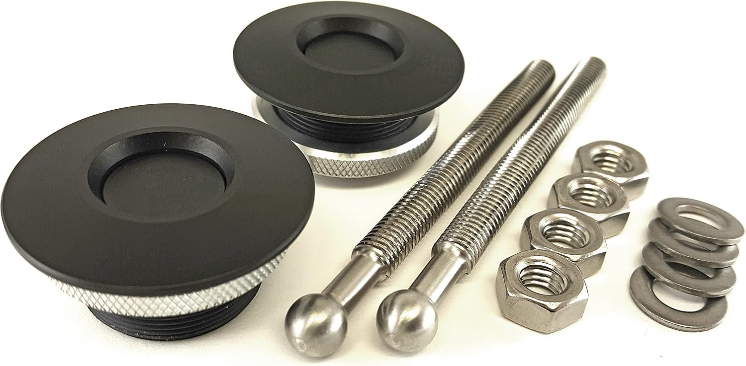 QL-38-LP/BP Quik-Latch Hood Pin Kit (Black Cerakote)
