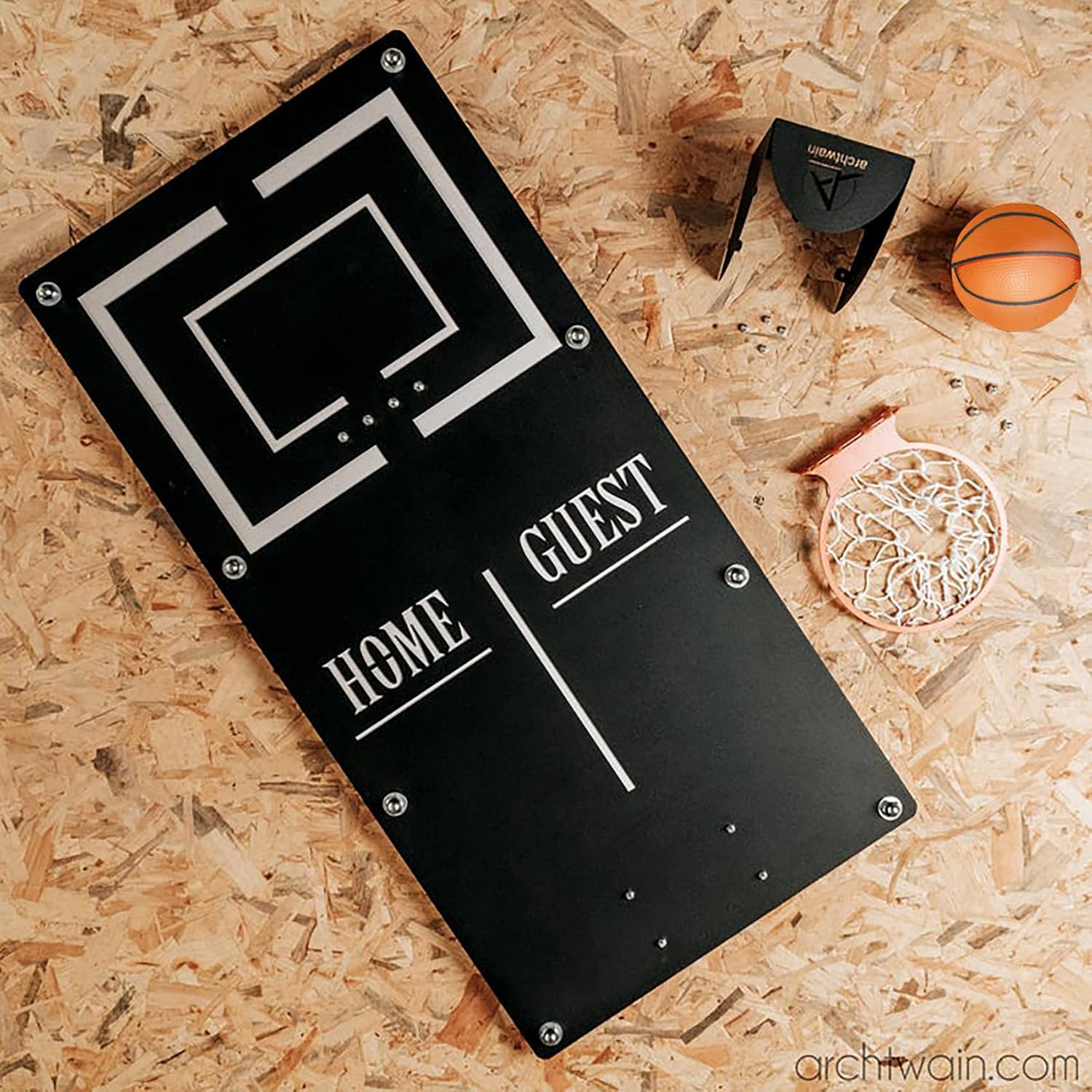 Tubibu Metal Wall Decor - Wall Mounted Basketball Hoop for Game Room, Office, Playroom - Extraordinary Gift (Classic, Large)
