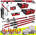 Full Drywall Taping and Finishing Set - LEVEL5 | Automatic Taper, 10'/12' Flat Boxes, 3' Angle Head, MiniShot, Corner Roller, Extendable Handles, Pump, Gooseneck | 4-661