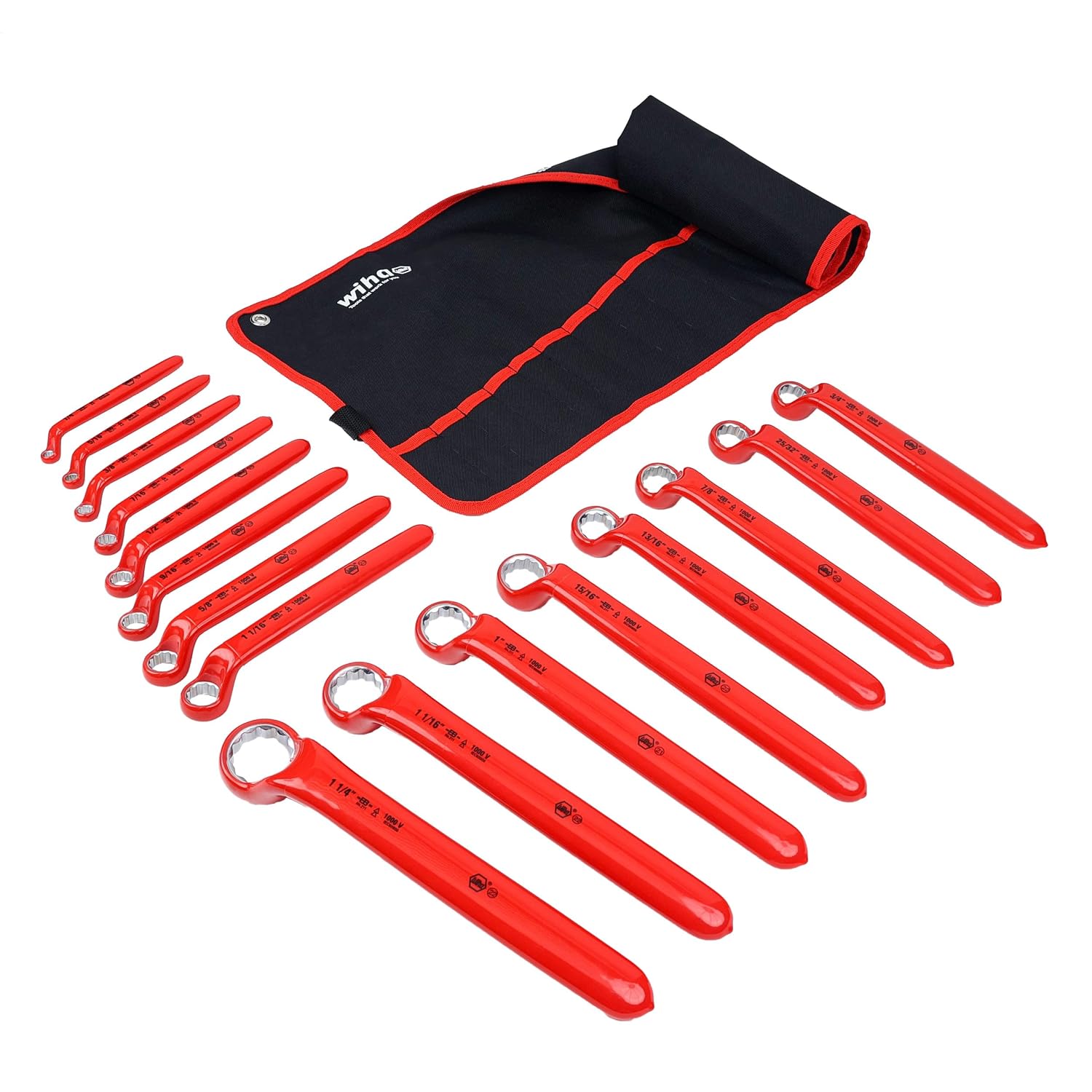 Wiha 21094 Insulated Deep Offset Wrench, 16-Piece Inch Set