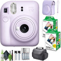 FUJIFILM INSTAX MINI 12 Film Camera Lilac Purple Bundle with Instant Film 40 Photo Sheets with Camera Case and Accessories Ideal Gift for Kids, Teenage Girl & Adults