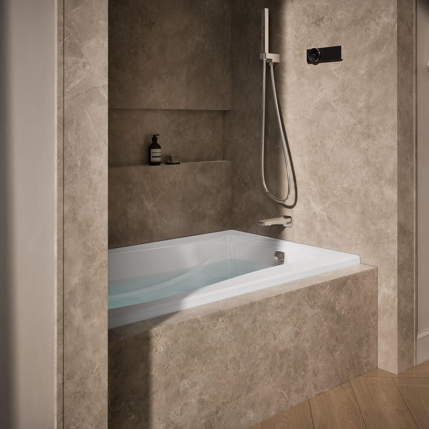 KOHLER K-1239-GHRF 60' X 36' Integral Flange Heated Bubblemassage™ Air Bath With Right-Hand Drain