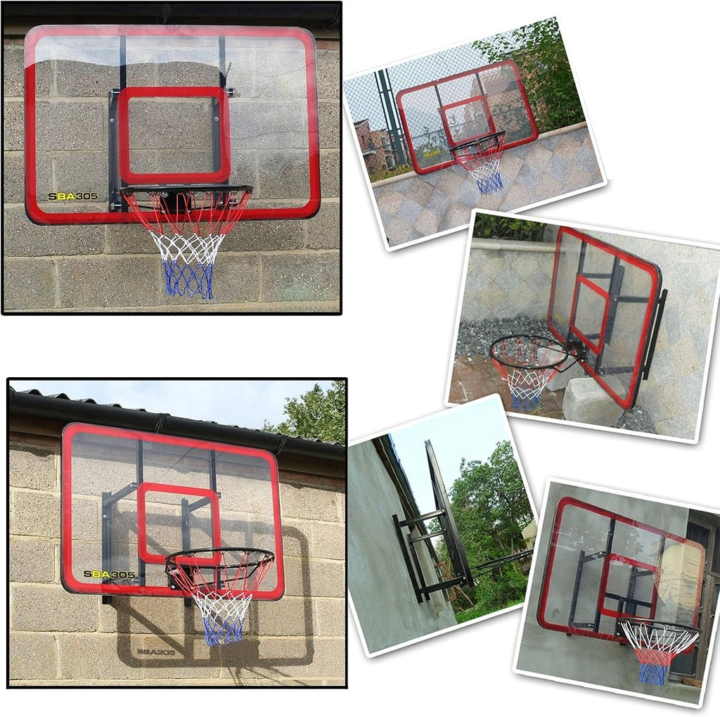 Wall-Mounted Basketball Hoop, Children and Teenagers Admit Outdoor Sports Training Basketball Hoop, with Steel Base