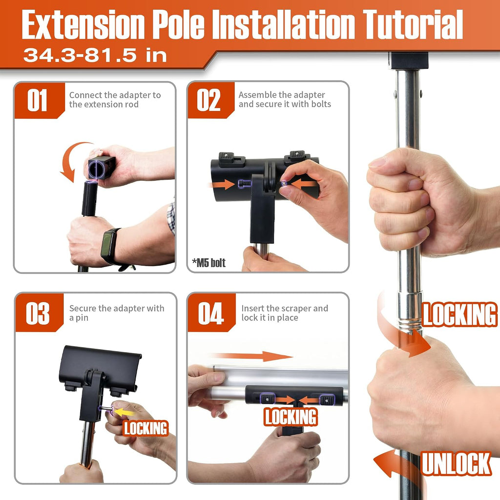 Professional Drywall Skimming Blade Kit (12', 16', 24', 32' & 40'), Stainless Steel Wall Finishing Tools with Extension Pole, Roller & Putty Knife, Lightweight Set with Carrying Case