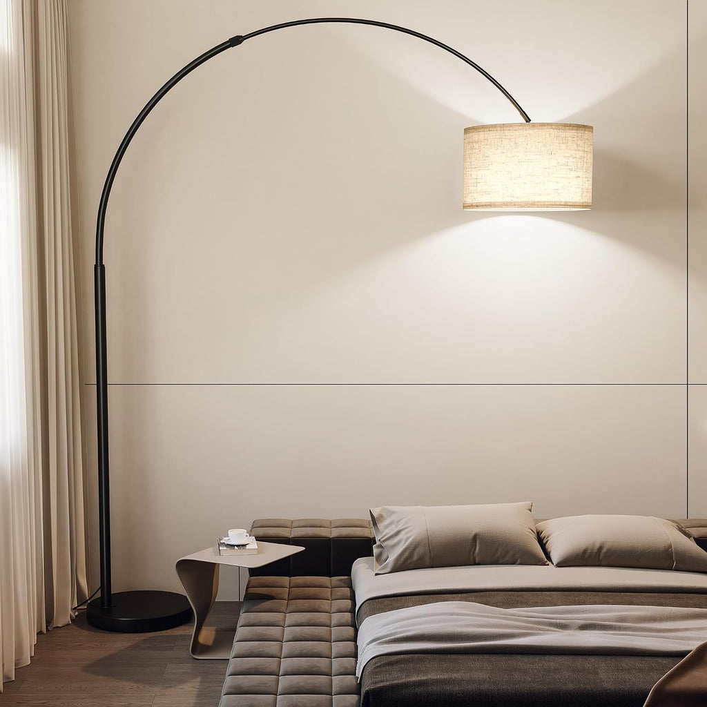 SUNMORY 82' Tall Arc Floor Lamps for Living Room, Large Floor lamp with Remote Control, Modern Curved Floor lamp, Corner Lamp for Dining Room, Office