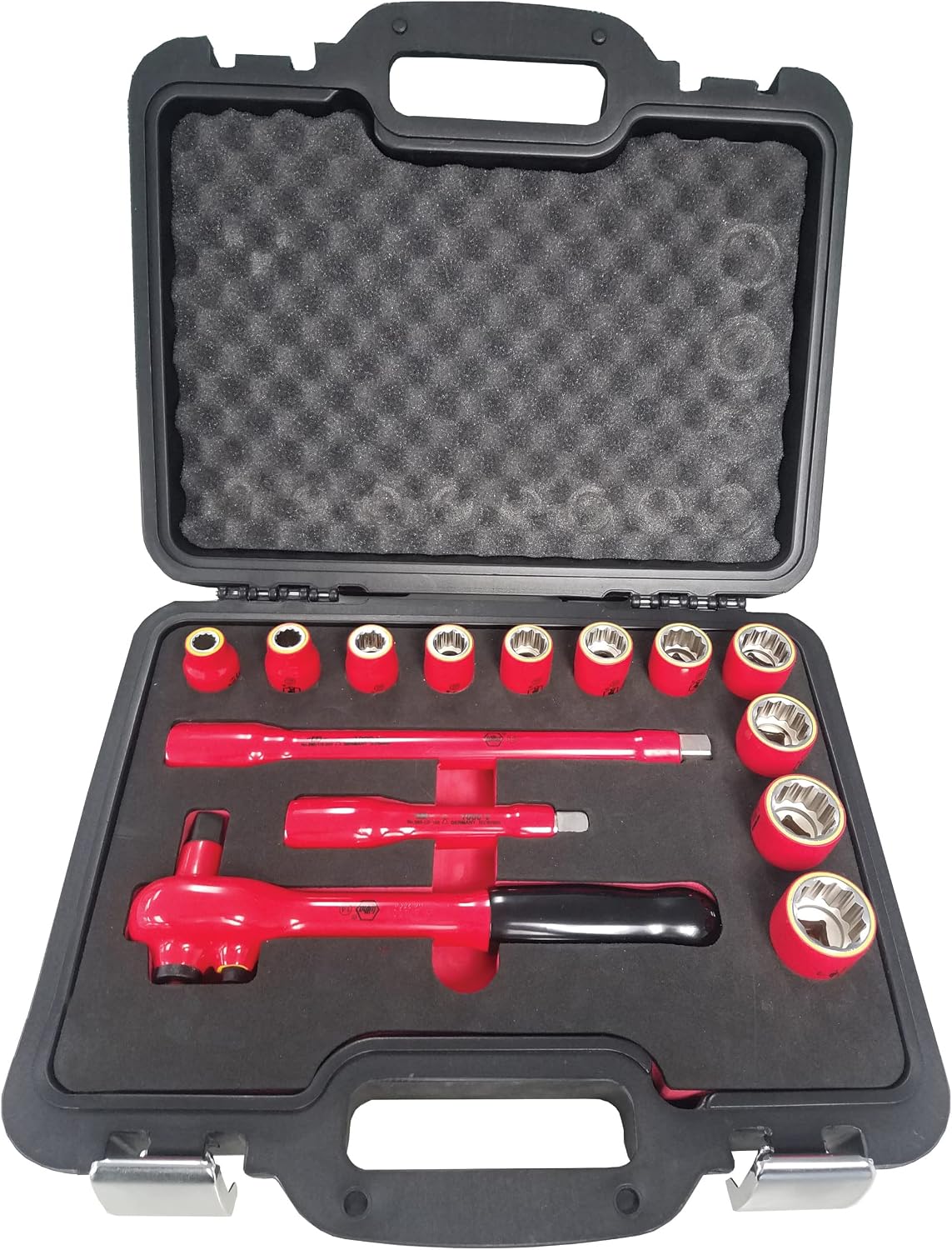 Wiha 31792 14 Piece Insulated Socket Set 1/2 inch Drive SAE