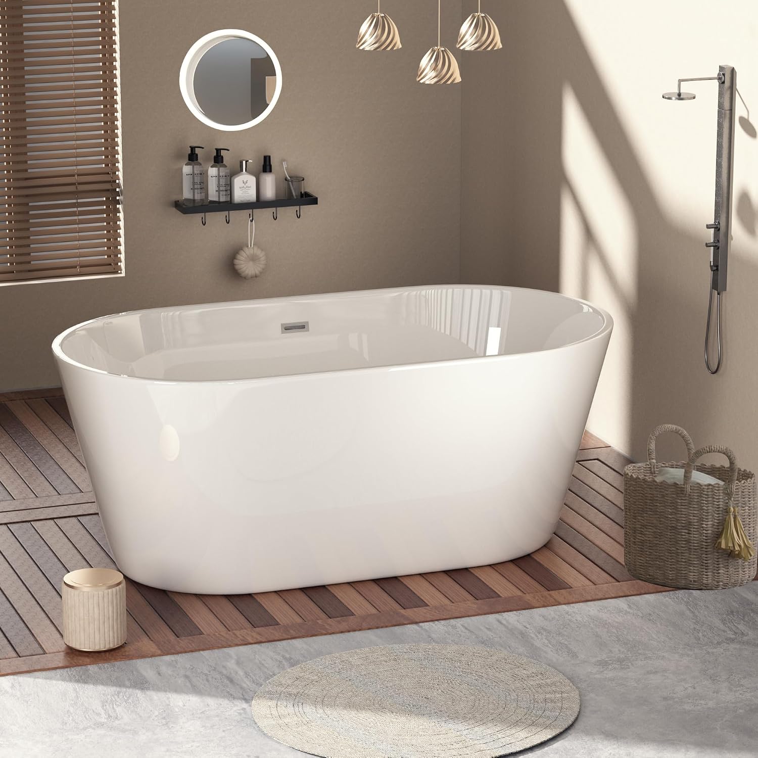 Replacement Freestanding Bathtub for BATHLET, 67'' x 29.5'' Freestanding Soaking Acrylic Bathtub